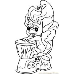Cheeky Tiki Zelf Free Coloring Page for Kids