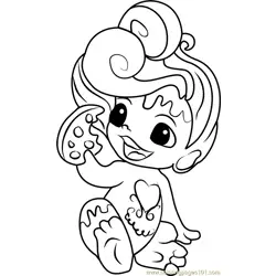 Chocolaa Zelf Free Coloring Page for Kids