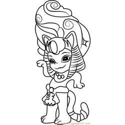 Cleocat Zelf Free Coloring Page for Kids