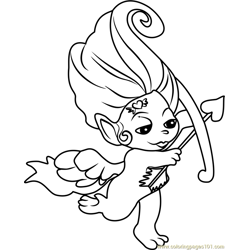 Cupie Zelf Free Coloring Page for Kids