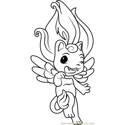 Dandy-Lion Zelf Free Coloring Page for Kids