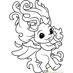 Flare Zelf Free Coloring Page for Kids