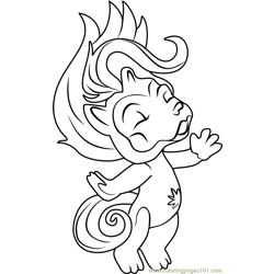 Howlette Zelf Free Coloring Page for Kids