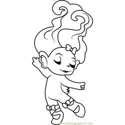 Miss Tutu Zelf Free Coloring Page for Kids