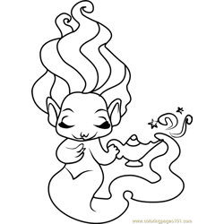 Teeny Genie Zelf Free Coloring Page for Kids