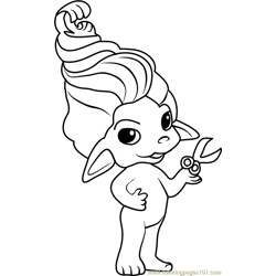 Tressa Zelf Free Coloring Page for Kids