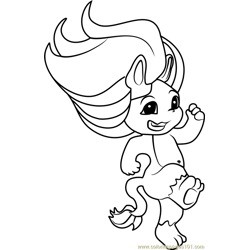 Zebbie Zelf Free Coloring Page for Kids