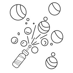 Fun Bubble Blowing Activity Free Coloring Page for Kids
