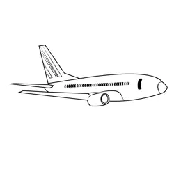 Airplane On Airport Free Coloring Page for Kids