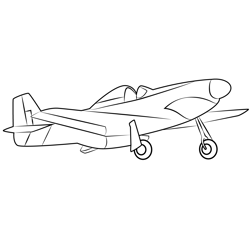 Airplane Taking Off Free Coloring Page for Kids