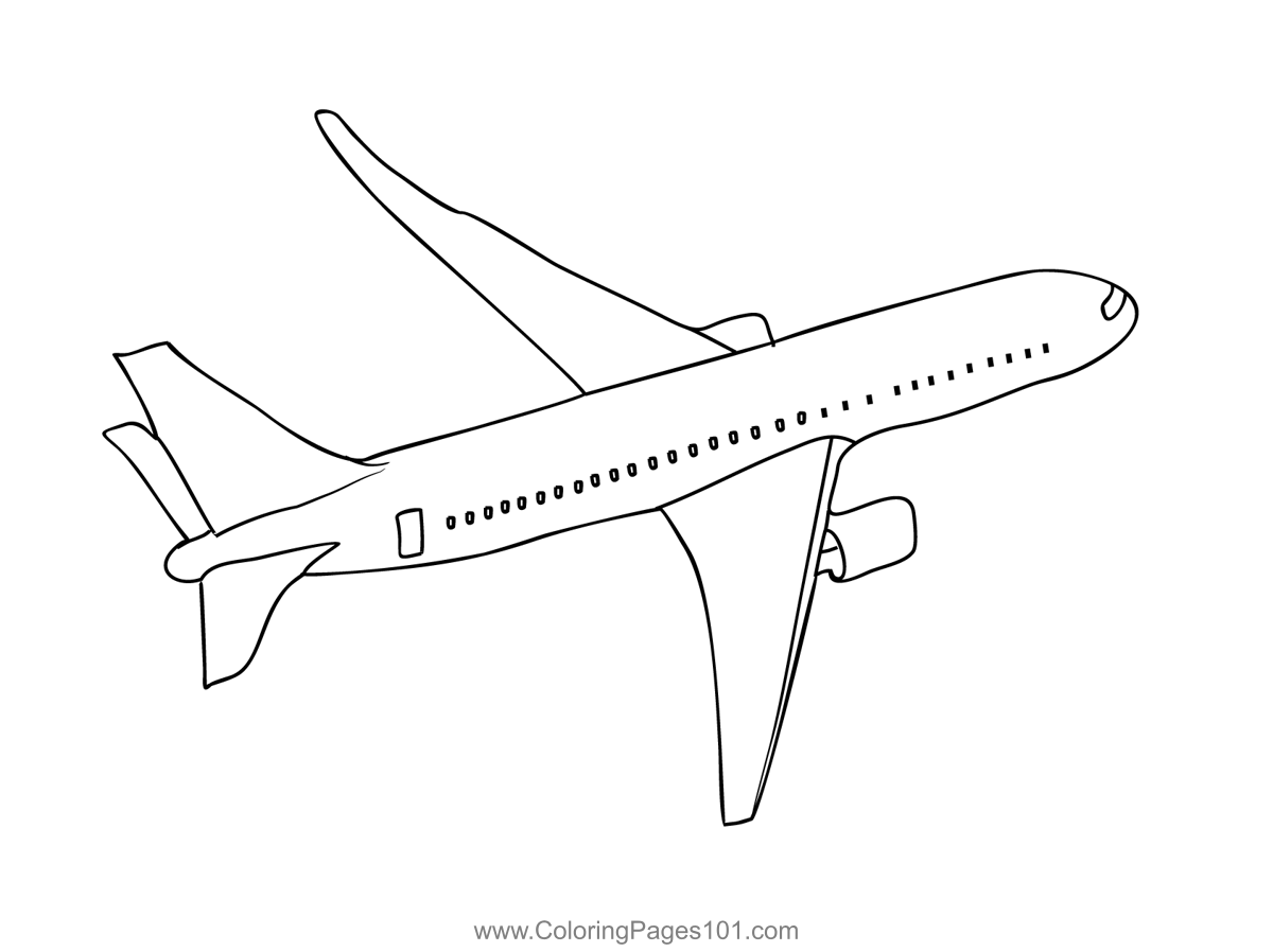 Airplane Colouring In Pages