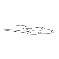 Jet Aircraft Free Coloring Page for Kids