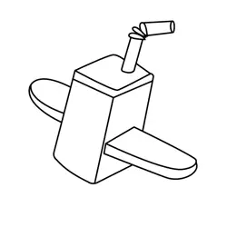 Whimsical Juice Box Airplane Free Coloring Page for Kids