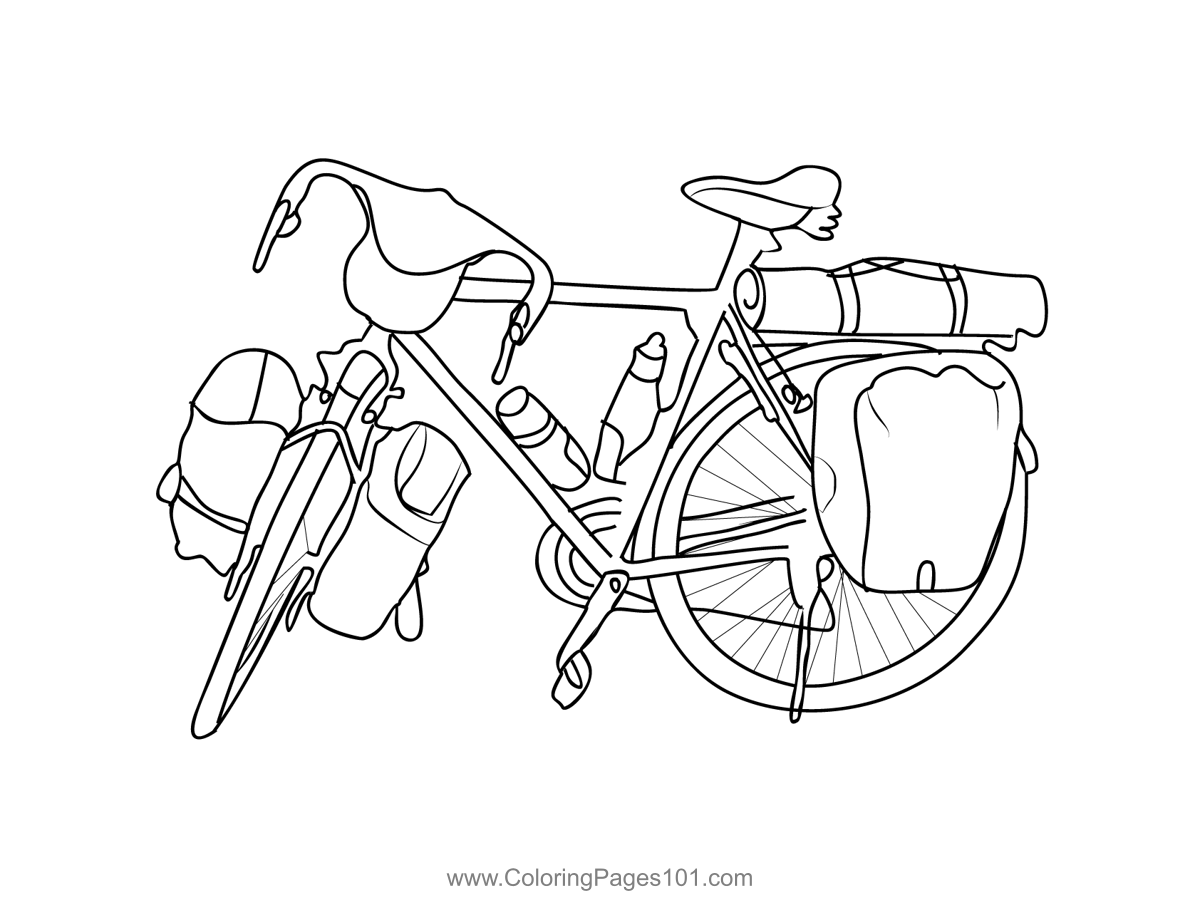 Loaded Touring Bicycle