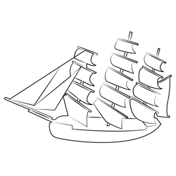 Barco Sailboat Free Coloring Page for Kids
