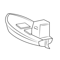 Boat at Sea Free Coloring Page for Kids