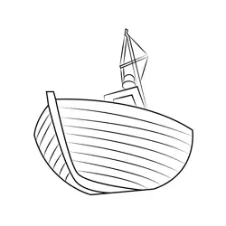 Boat Free Coloring Page for Kids