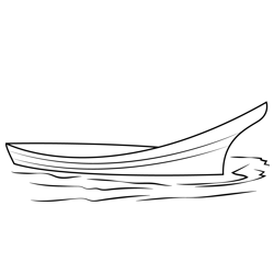 Old Fisherman Boat Free Coloring Page for Kids