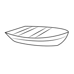 Single Boat Free Coloring Page for Kids