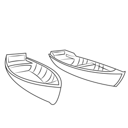 Two Boats Free Coloring Page for Kids