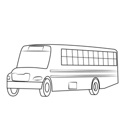Cute School Bus Free Coloring Page for Kids
