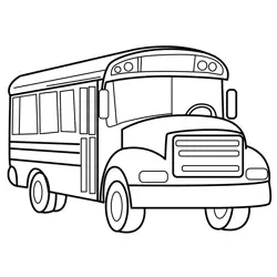Classic School Bus Transportation Free Coloring Page for Kids