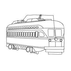 Fleet Street Cable Car Free Coloring Page for Kids