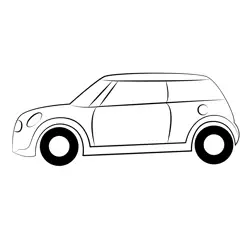 2 11 Mini Cooper Car Free Coloring Page for Kids