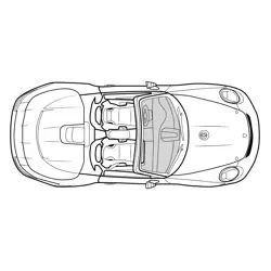 Porsche 911 Speedster Top View Free Coloring Page for Kids