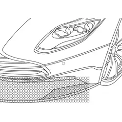 Aston Martin DB11 AMR Headlamp Free Coloring Page for Kids