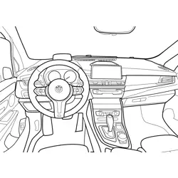 BMW 2-Series Gran Tourer Dashboard Free Coloring Page for Kids