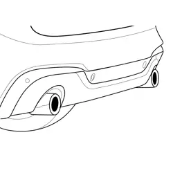 BMW Gran Tourer Rear Exhaust Free Coloring Page for Kids
