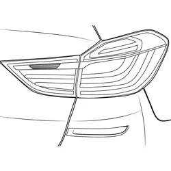 BMW Gran Tourer Tail Lamp Free Coloring Page for Kids