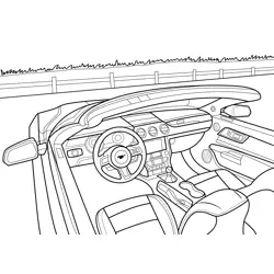 Mustang GT Interior View Free Coloring Page for Kids
