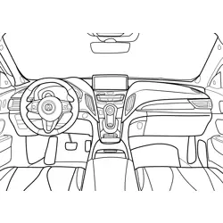 2019 Acura RDX Cabin View Free Coloring Page for Kids
