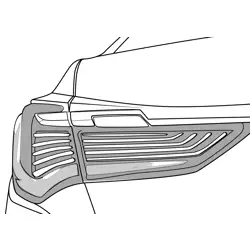 Acura RLX 2018 Tail Light View Free Coloring Page for Kids