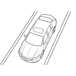Acura RLX Top View Car Free Coloring Page for Kids