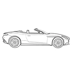 Aston Martin DB11 Volante Free Coloring Page for Kids
