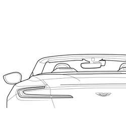 Aston Martin DB11 Volante Free Coloring Page for Kids