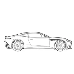 Aston Martin Superleggera Sports Car Free Coloring Page for Kids