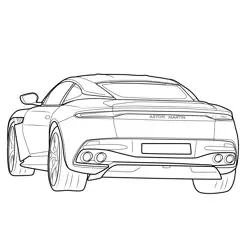 Aston Martin DBS Superleggera Free Coloring Page for Kids