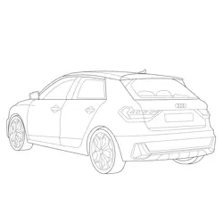 Audi A1 Sportback Car Profile Free Coloring Page for Kids