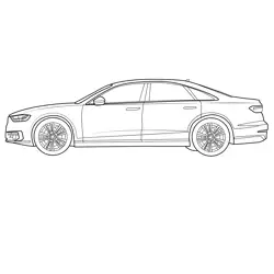 2018 Audi A8 Side Profile Free Coloring Page for Kids