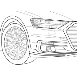 Luxury Audi A8 L Rims Free Coloring Page for Kids