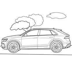 Audi Q8 Side Profile Free Coloring Page for Kids