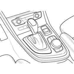 BMW 225xe Gear Console Free Coloring Page for Kids