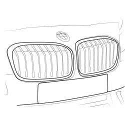 BMW 225xe Grill View Free Coloring Page for Kids