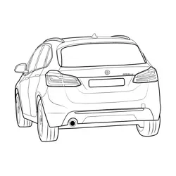 BMW 225xe iPerformance Rear Free Coloring Page for Kids