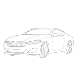 2019 BMW 8 Series Coupe Free Coloring Page for Kids