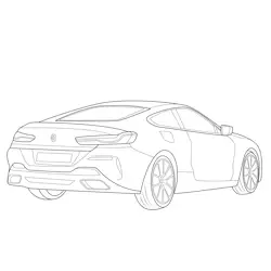 2019 BMW 8 Series Coupe Free Coloring Page for Kids